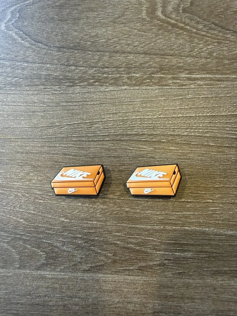 2pc Orange Sneaker Shoe Box Croc Charms Jibbitz Pair Hypebeast Kicks Pins